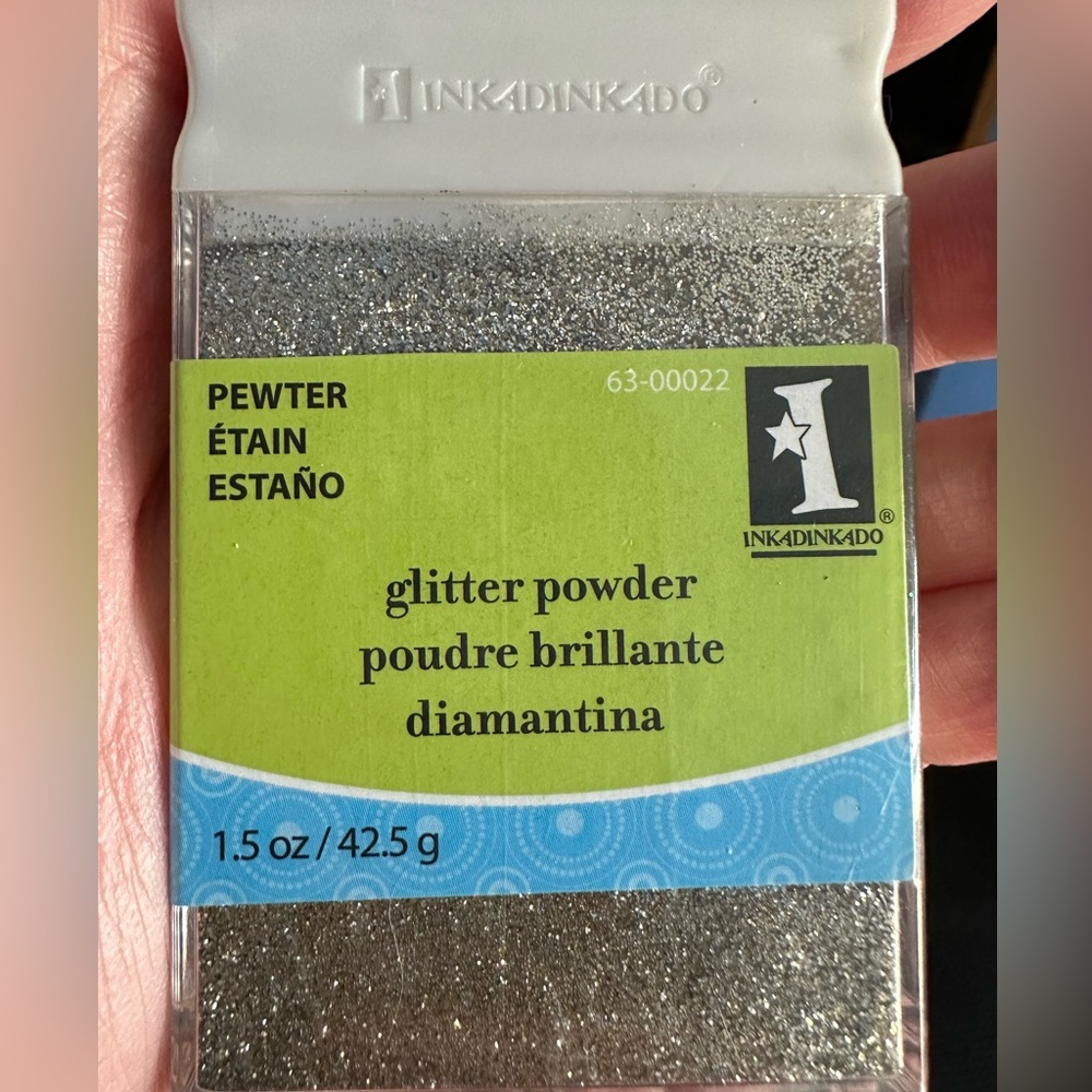 Inkadinkado ~ Pewter~ Glitter Powder 1.5 oz